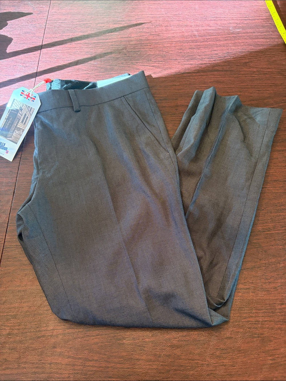 Billy London Men's Gray Dress Pants